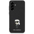 Samsung Galaxy A56 Karl Lagerfeld Fixed Glitter Metal Ikonik-deksel - Svart