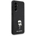 Samsung Galaxy A56 Karl Lagerfeld Fixed Glitter Metal Ikonik-deksel - Svart