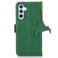 Samsung Galaxy A56 Lommebok-deksel i Lær med RFID - Grønn
