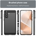 Samsung Galaxy A57 Børstet TPU-deksel - karbonfiber