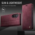 Samsung Galaxy A57 Caseme 033 Lommebok-etui med kalvestruktur og RFID-blokkering - rød
