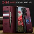 Samsung Galaxy A57 Caseme C49 2-i-1 avtakbar lommebokveske - MagSafe-kompatibel, RFID - rød