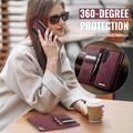 Samsung Galaxy A57 Caseme C49 2-i-1 avtakbar lommebokveske - MagSafe-kompatibel, RFID - rød