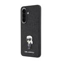 Samsung Galaxy A57 Karl Lagerfeld Fixed Glitter Metal Ikonik-deksel - Svart