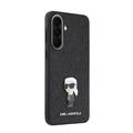 Samsung Galaxy A57 Karl Lagerfeld Fixed Glitter Metal Ikonik-deksel - Svart