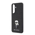 Samsung Galaxy A57 Karl Lagerfeld Fixed Glitter Metal Ikonik-deksel - Svart