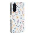 Samsung Galaxy A57 Rombisk blomsterlommebok-etui - fargerike blomster