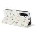 Samsung Galaxy A57 Rombisk blomsterlommebok-etui