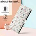 Samsung Galaxy A57 Rombisk blomsterlommebok-etui