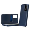 Samsung Galaxy A57 Smart Clear View Flip-etui med kortspor - Safir