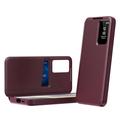 Samsung Galaxy A57 Smart Clear View Flip-etui med kortspor