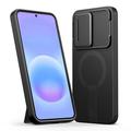 Samsung Galaxy A57 Tech-Protect Kevlar Aura-deksel - MagSafe-kompatibel - Svart / Oransje