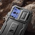 Samsung Galaxy A57 Tech-Protect Kevlar Cam+ 2-sett deksel - skjermbeskytter, kamerabeskytter, støtteben - svart