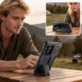 Samsung Galaxy A57 Tech-Protect Kevlar Cam+ 2-sett deksel - skjermbeskytter, kamerabeskytter, støtteben - svart