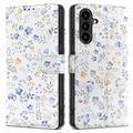 Samsung Galaxy A57 Tech-Protect Lommeboketui med magnet og stativ - Vårblomster