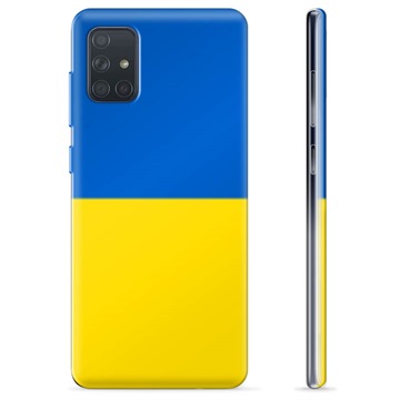 Samsung Galaxy A71 TPU-deksel Ukrainsk flagg - Gul og lyseblå