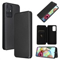 Samsung Galaxy A72 5G/4G Flip-deksel - Carbon Fiber