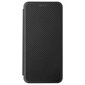 Samsung Galaxy A72 5G/4G Flip-deksel - Carbon Fiber - Svart