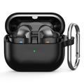 Samsung Galaxy Buds3 Pro Silikondeksel med Karabinkroken - Svart