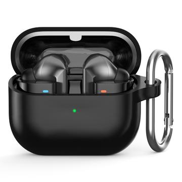 Samsung Galaxy Buds3 Pro Silikondeksel med Karabinkroken - Svart