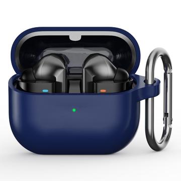 Samsung Galaxy Buds3 Pro Silikondeksel med Karabinkroken - Mørkeblå