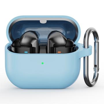 Samsung Galaxy Buds3 Pro Silikondeksel med Karabinkroken - Himmelblå