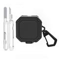 Samsung Galaxy Buds4/Buds4 Pro robust etui med karabinkrok og rengjøringspenner