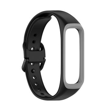 Samsung Galaxy Fit2 Soft Silikon Strap - Svart / Grå