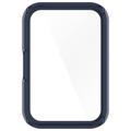 Samsung Galaxy Fit3 Plastdeksel med Skjermbeskytter - Mørkeblå