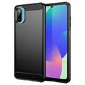 Samsung Galaxy M06/F06 5G børstet TPU-deksel - karbonfiber