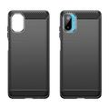 Samsung Galaxy M06/F06 5G børstet TPU-deksel - karbonfiber - svart