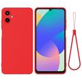 Samsung Galaxy M06/F06 5G Flytende silikon-deksel med håndstropp
