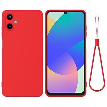 Samsung Galaxy M06/F06 5G Flytende silikon-deksel med håndstropp