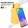 Samsung Galaxy M06/F06 5G Flytende silikon-deksel med håndstropp - gul
