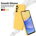 Samsung Galaxy M16/F16 Flytende silikon-deksel med håndstropp - gul