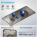 Samsung Galaxy M47 Full Cover Beskyttelsesglass - 9H - svart kant
