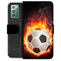 Samsung Galaxy Note20 Premium Lommebok-deksel - Fotballflamme