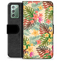 Samsung Galaxy Note20 Premium Lommebok-deksel - Rosa Blomster