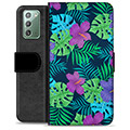 Samsung Galaxy Note20 Premium Lommebok-deksel - Tropiske Blomster