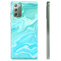 Samsung Galaxy Note20 TPU-deksel - Blå Marmor
