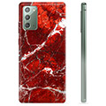 Samsung Galaxy Note20 TPU-deksel - Rød Marmor