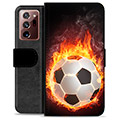 Samsung Galaxy Note20 Ultra Premium Lommebok-deksel - Fotballflamme
