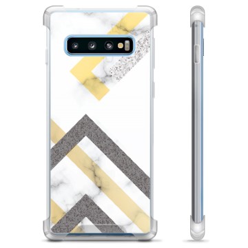 Samsung Galaxy S10 Hybrid-deksel - Abstrakt Marmor