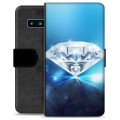 Samsung Galaxy S10 Premium Lommebok-deksel - Diamant