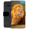 Samsung Galaxy S10 Premium Lommebok-deksel - Løve