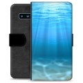 Samsung Galaxy S10+ Premium Lommebok-deksel - Hav