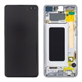 Samsung Galaxy S10+ Frontdeksel & LCD-skjerm GH82-18849B - Hvit