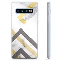 Samsung Galaxy S10+ TPU-deksel - Abstrakt Marmor