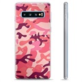 Samsung Galaxy S10+ TPU-deksel - Rosa Kamuflasje