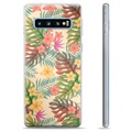 Samsung Galaxy S10+ TPU-deksel - Rosa Blomster